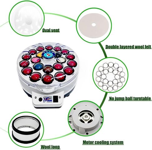 Automatic Pool Ball Polishing Cleaning Machine for 16/22 Balls, Electric Billiard Ball Cleaning Machine Billiards Cleaner Polisher 110V 180W in Saudi Arabia