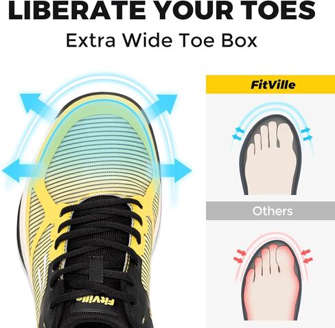 FitVille Extra Wide Pickleball Shoes for Men, All Court Tennis Sneakers Shoes with Arch Support in Kuwait