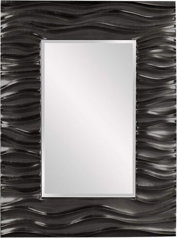 Howard Elliott Zenith Rectangular Hanging Wall Mirror, 31 x 39 Inch, Bright Silver Leaf in Kuwait