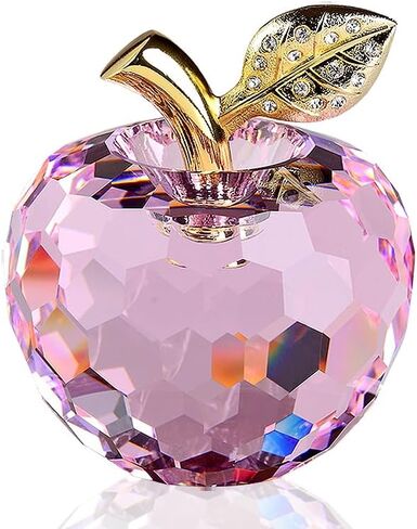 DOJOZ Crystal Apple Paperweight Craft Decoration Table top Ornament Statue Home Decor (Green) in Kuwait