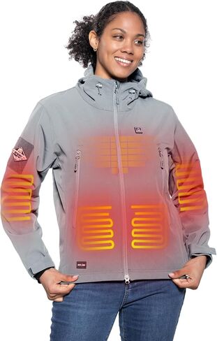 DEWBU Heated Jacket for Women with 12V Battery Pack Winter Outdoor Soft Shell Electric Heating Coat in Saudi Arabia