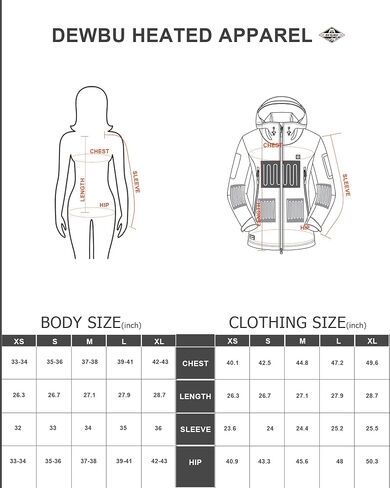 DEWBU Heated Jacket for Women with 12V Battery Pack Winter Outdoor Soft Shell Electric Heating Coat in Saudi Arabia