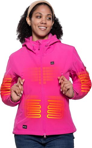 DEWBU Heated Jacket for Women with 12V Battery Pack Winter Outdoor Soft Shell Electric Heating Coat in Saudi Arabia