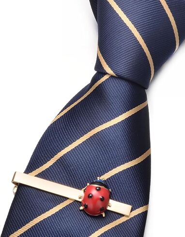 Silver Tie Clip Cufflinks Set for Men Ladybug Tie Bar Clip Wedding Party Jewelry Gift in Saudi Arabia