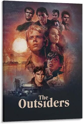 LETISR The Outsiders Poster Vintage Movie Poster HD Modern Decorative Canvas Wall Art Room Aesthetics Painting For Family Bedroom Liveroom Dorm Deco 12x18inch(30x45cm), Unframe-style in Saudi Arabia