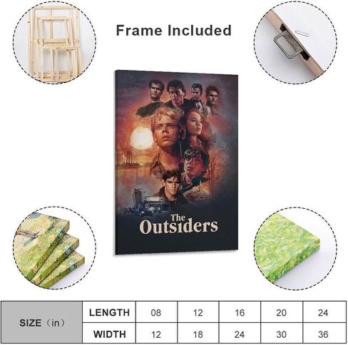 LETISR The Outsiders Poster Vintage Movie Poster HD Modern Decorative Canvas Wall Art Room Aesthetics Painting For Family Bedroom Liveroom Dorm Deco 12x18inch(30x45cm), Unframe-style in Saudi Arabia
