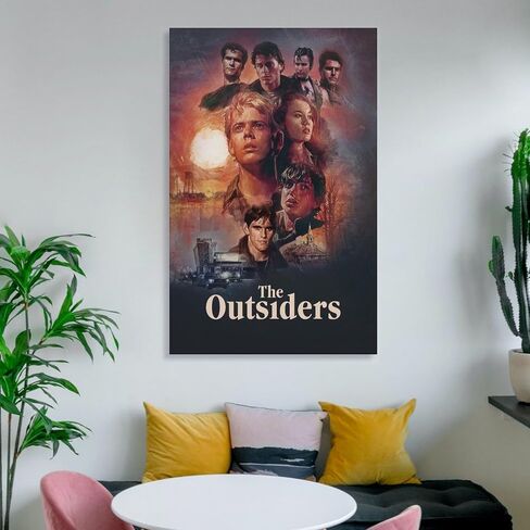 LETISR The Outsiders Poster Vintage Movie Poster HD Modern Decorative Canvas Wall Art Room Aesthetics Painting For Family Bedroom Liveroom Dorm Deco 12x18inch(30x45cm), Unframe-style in Saudi Arabia