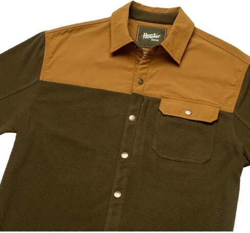 قميص Howler Brothers الرجالي Vapors Polarfleece، شجرة الزيتون/البرونز العتيق، LG، مقاس كبير in Kuwait