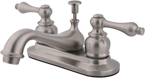 Kingston Brass KB605AL Restoration 4-Inch Centerset Lavatory Faucet with Metal lever handle, Oil Rubbed Bronze in Saudi Arabia