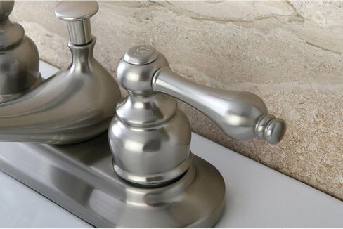 Kingston Brass KB605AL Restoration 4-Inch Centerset Lavatory Faucet with Metal lever handle, Oil Rubbed Bronze in Saudi Arabia