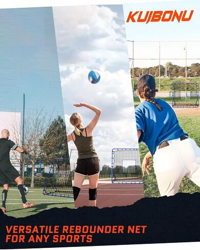 Volleyball Rebounder Net - Adjustable Baseball Rebounder Net with Durable Steel Frame & PE Netting, 4 x 4.5 FT Versatile Soccer Rebounder Net Easy Setup in Saudi Arabia