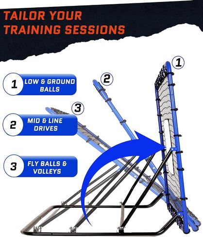 Volleyball Rebounder Net - Adjustable Baseball Rebounder Net with Durable Steel Frame & PE Netting, 4 x 4.5 FT Versatile Soccer Rebounder Net Easy Setup in Saudi Arabia