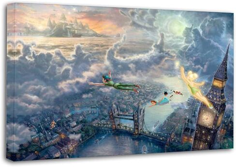 Tangled Princess Flynn Are on A Boat Watching The Lanterns Float Into The Sky Canvas Art Poster And Wall Art Picture Print Modern Family Bedroom Decor Posters 12x18inch(30x45cm) in Saudi Arabia
