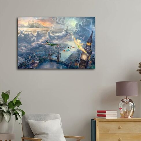 Tangled Princess Flynn Are on A Boat Watching The Lanterns Float Into The Sky Canvas Art Poster And Wall Art Picture Print Modern Family Bedroom Decor Posters 12x18inch(30x45cm) in Saudi Arabia