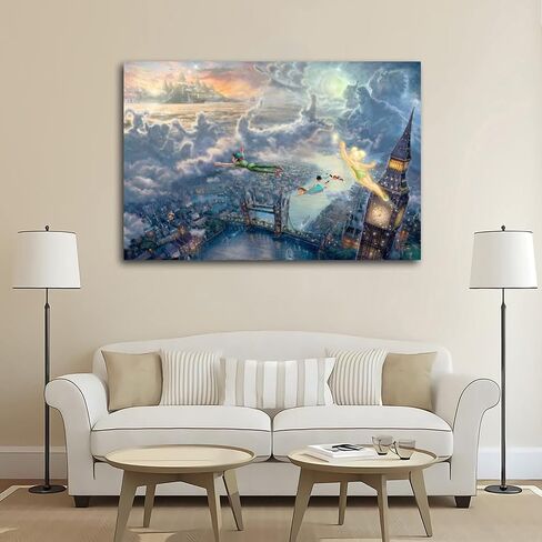 Tangled Princess Flynn Are on A Boat Watching The Lanterns Float Into The Sky Canvas Art Poster And Wall Art Picture Print Modern Family Bedroom Decor Posters 12x18inch(30x45cm) in Saudi Arabia