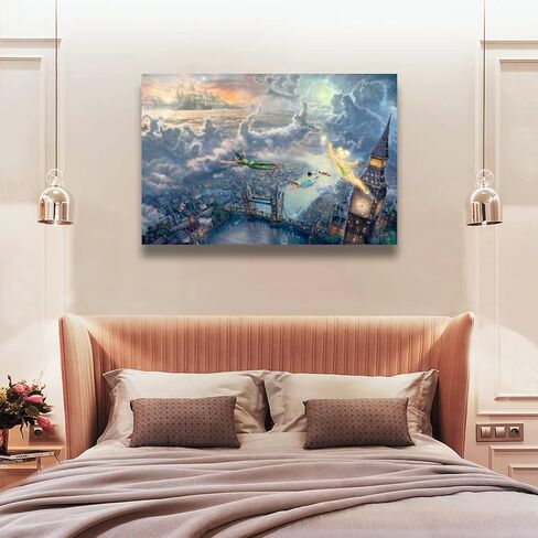 Tangled Princess Flynn Are on A Boat Watching The Lanterns Float Into The Sky Canvas Art Poster And Wall Art Picture Print Modern Family Bedroom Decor Posters 12x18inch(30x45cm) in Saudi Arabia