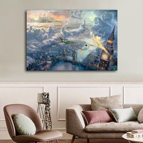 Tangled Princess Flynn Are on A Boat Watching The Lanterns Float Into The Sky Canvas Art Poster And Wall Art Picture Print Modern Family Bedroom Decor Posters 12x18inch(30x45cm) in Saudi Arabia