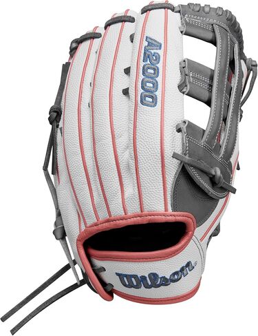 قفازات Wilson Fall 2024 A2000® FP50SS مقاس 12.25 بوصة Outfield Fastpitch - أبيض/ذهبي وردي/رمادي in Saudi Arabia