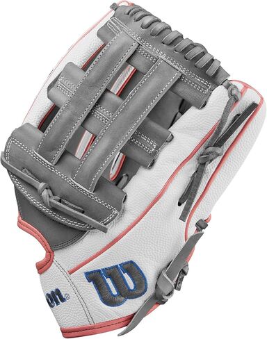 قفازات Wilson Fall 2024 A2000® FP50SS مقاس 12.25 بوصة Outfield Fastpitch - أبيض/ذهبي وردي/رمادي in Saudi Arabia