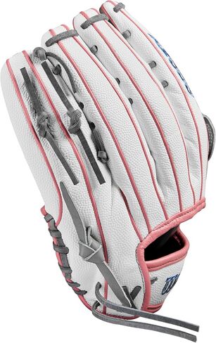قفازات Wilson Fall 2024 A2000® FP50SS مقاس 12.25 بوصة Outfield Fastpitch - أبيض/ذهبي وردي/رمادي in Saudi Arabia