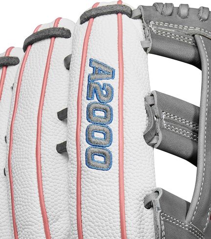 قفازات Wilson Fall 2024 A2000® FP50SS مقاس 12.25 بوصة Outfield Fastpitch - أبيض/ذهبي وردي/رمادي in Saudi Arabia