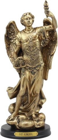 Ebros Byzantine Eastern Orthodox Catholic Church Archangel of The Angelic Council Statue 8" Tall Figurine with Brass Name Plate Wooden Base (Michael General of God's Army) in Saudi Arabia