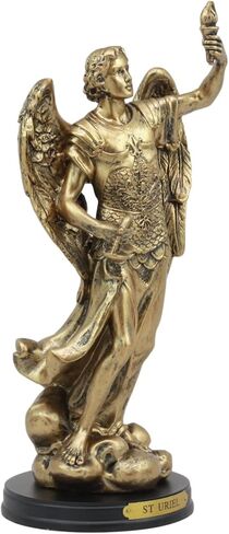 Ebros Byzantine Eastern Orthodox Catholic Church Archangel of The Angelic Council Statue 8" Tall Figurine with Brass Name Plate Wooden Base (Michael General of God's Army) in Saudi Arabia
