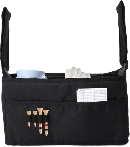 Premium Universal Golf Cart Organizer - Lightweight Foldable Golf Cart Bag with Adjustable Drink Holder Strap for Golf Cart and Baby Stroller in Saudi Arabia