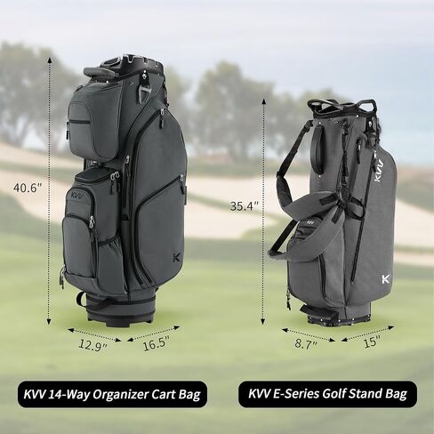 KVV 14 Way Top-Molded Organizer Cart Bag with Rain Cover, Full Length Divider, Spacious Cooler Pockets in Kuwait