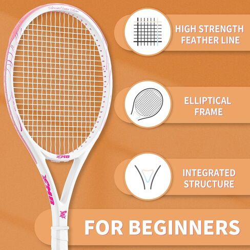 Tennis Racket - Super Value Set with Pre-Strung, Comfortable Handle, 27'' Tennis Racquet for Beginner, Includes 4 Tennis Balls, 2 Overgrips and 2 Tennis Bag in Kuwait