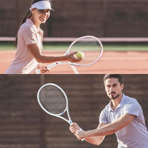 Tennis Racket - Super Value Set with Pre-Strung, Comfortable Handle, 27'' Tennis Racquet for Beginner, Includes 4 Tennis Balls, 2 Overgrips and 2 Tennis Bag in Kuwait
