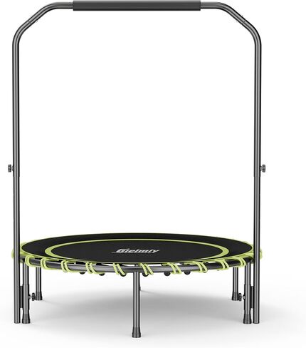 40" Fitness Trampoline with Adjustable Handle Bar Silent Mini Trampoline Bungee Rebounder Jumping Cardio Trainer Workout for Adults - Maximum Load 150 kg in Saudi Arabia