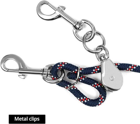 QWORK Adjustable Horse Training and Lunging Aid with Rear Fleece Cover, Navy/Red, Encourages Proper Head Carriage and Comfortable Stretching, Durable Braided Nylon Rope with Metal Clips, in Saudi Arabia