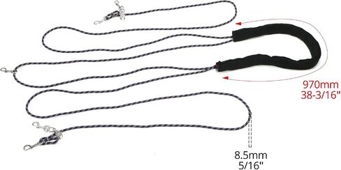 QWORK Adjustable Horse Training and Lunging Aid with Rear Fleece Cover, Navy/Red, Encourages Proper Head Carriage and Comfortable Stretching, Durable Braided Nylon Rope with Metal Clips, in Saudi Arabia