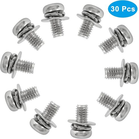 BokWin 30 Pcs M4x12mm Pan Head Bolts Screws with Washers Kit Stainless Steel Machine Screws Bolts Phillips Pan Head Screws in Saudi Arabia
