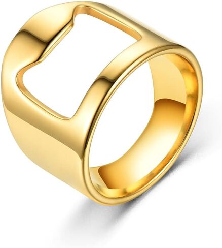 10pcs Stainless Steel Beer Ring Bottle Opener with 5 Mixing Sizes: Size8, Size9, Size10, Size11, Size12 in Saudi Arabia