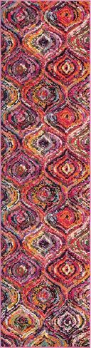 Unique Loom Estrella Collection Colorful, Abstract, Geometric, Gradient, Modern Area Rug, 6 ft 1 in x 9 ft, Multi/Pink in Saudi Arabia