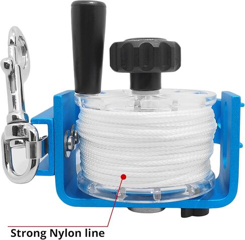 150ft Aluminum Dive Reel with Tension and Locking System - Rope Reel, Scuba Diving Reel, Kayak Anchor Reel, String Line Reel in Kuwait