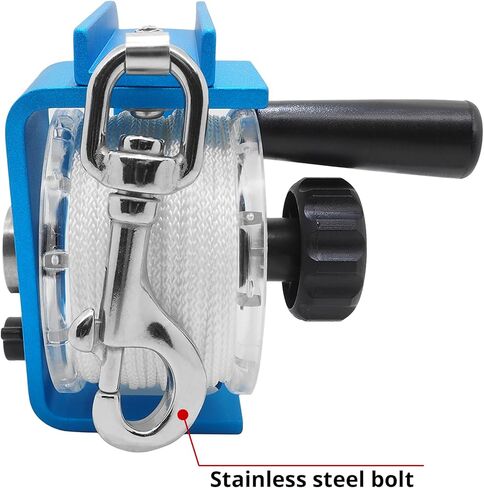 150ft Aluminum Dive Reel with Tension and Locking System - Rope Reel, Scuba Diving Reel, Kayak Anchor Reel, String Line Reel in Kuwait