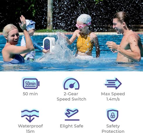 Hagul Underwater Scooter, with 2 Gear Speed (1.1m/s and 1.4m/s) Switch, 15M Underwater Waterproof and Ultra-Long Battery Life of 50mins,Water Scooter for Kids and Adults Swimming Pool in Saudi Arabia