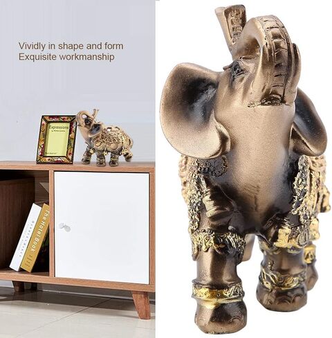 Elephant Statue, Perfect for Gift for Home Shop Decoration, Thai Elephant, Feng Shui Elephant, for Reception Decoration, Good Luck Decoration, Three Sizes(L/M/S)(S) in Saudi Arabia