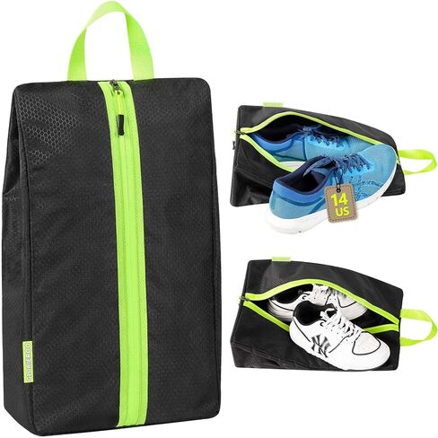 Smell Proof Golf Soccer Shoe Bag for Travel Men - Odor-Absorbing Lightweight Water-Resistant Shoe Storage Organizer with Active Carbon Fabric for Gym Sports Travel Work in Saudi Arabia