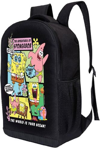 SpongeBob SquarePants Backpack for School | Kids Travel Backpack School Backpack | Kids Backpack for Girls, Boys, Toddlers, Unisex (I'm Ready!) in Kuwait