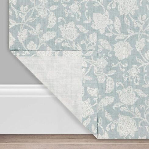 Waverly Stencil Vine Rod Pocket Single Panel Privacy Window Treatment Living Room, 52" x 63", Linen in Saudi Arabia