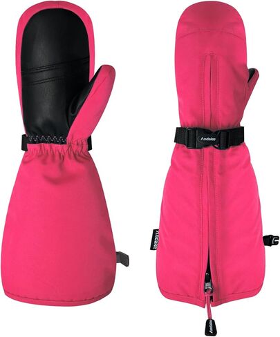 Andake Kids Ski Mittens Gloves with Long Cuff Waterproof Winter Warm Snow Gloves for Toddler Baby Girls and Boys in Kuwait