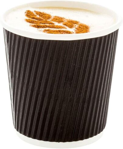 Restaurantware أكواب قهوة سعة 12 أونصة للاستعمال مرة واحدة، 500 كوب ساخن للحائط المموج للقهوة - تباع الأغطية بشكل منفصل، فناجين قهوة معزولة بورق رمادي اللون لشاي القهوة الساخنة والمزيد in Saudi Arabia