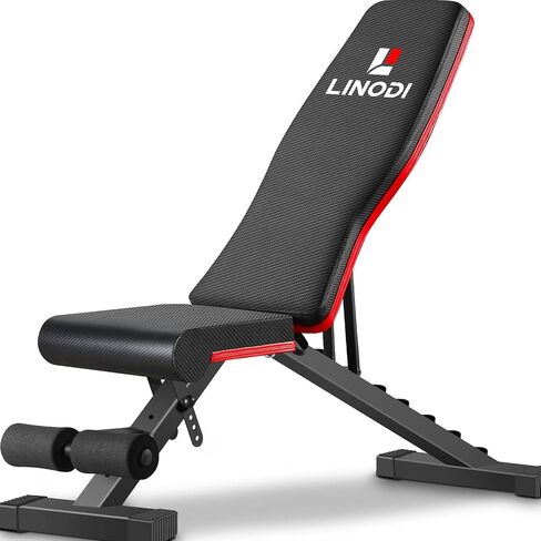 Adjustable Weight Bench, Foldable Workout Bench for Full Body Strength Training, Multi-Purpose Decline Incline Bench for Home Gym - New Version in Saudi Arabia
