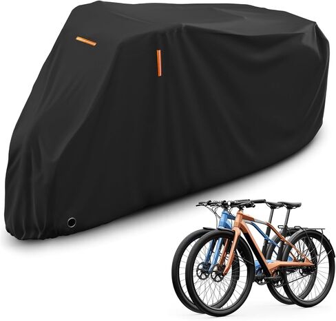 AKEfit Bike Cover, Waterproof Outdoor Bicycle Cover Rain UV Snow Proof with Anti-theft Lock Hole Outside Bike Storage Covers for Mountain Road Electric City Bike-L for 1 Bike in Kuwait