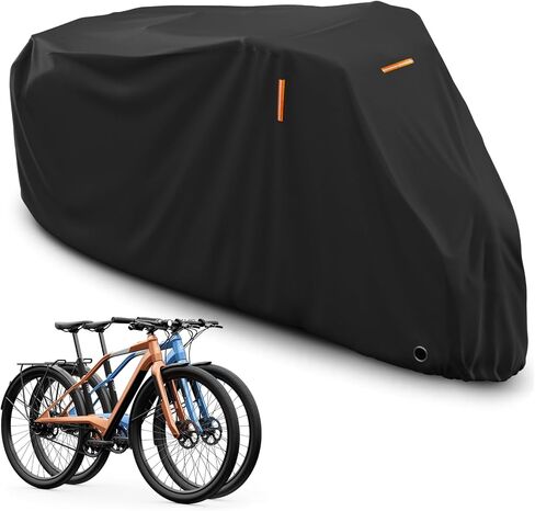 AKEfit Bike Cover, Waterproof Outdoor Bicycle Cover Rain UV Snow Proof with Anti-theft Lock Hole Outside Bike Storage Covers for Mountain Road Electric City Bike-L for 1 Bike in Kuwait