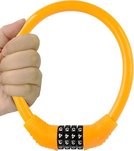 قفل كابل الدراجة مكون من 4 أرقام قابلة لإعادة الضبط للأطفال، مجموعة قفل كابل الدراجة، 15.7 بوصة طول 0.43 بوصة، أقفال دراجة مضادة للسرقة، قفل سكوتر إلكتروني للدراجات الإلكترونية، سكوتر للأطفال، فولاذ PVC أزرق in Kuwait